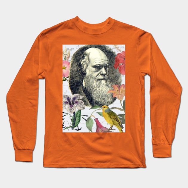 Charles Darwin Long Sleeve T-Shirt by White B Gifts